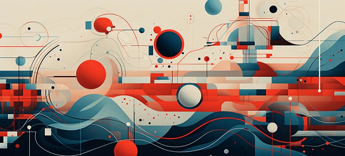 Abstract vector art conveying narratives from data